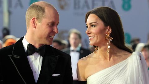 Catherine, Princess of Wales and Prince William, Prince of Wales, attend the EE BAFTA Film Awards 2023 at The Royal Festival Hall on February 19, 2023 in London, England. The Prince of Wales, President of the British Academy of Film and Television Arts (BAFTA), and The Princess will attend the Awards ceremony before meeting category winners and EE Rising Star Award nominees.