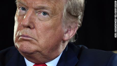 US President Donald Trump attends a briefing on Enhanced Narcotics Operations at the US Southern Command in Doral, Florida, on July 10, 2020. (Photo by SAUL LOEB / AFP) (Photo by SAUL LOEB/AFP via Getty Images)