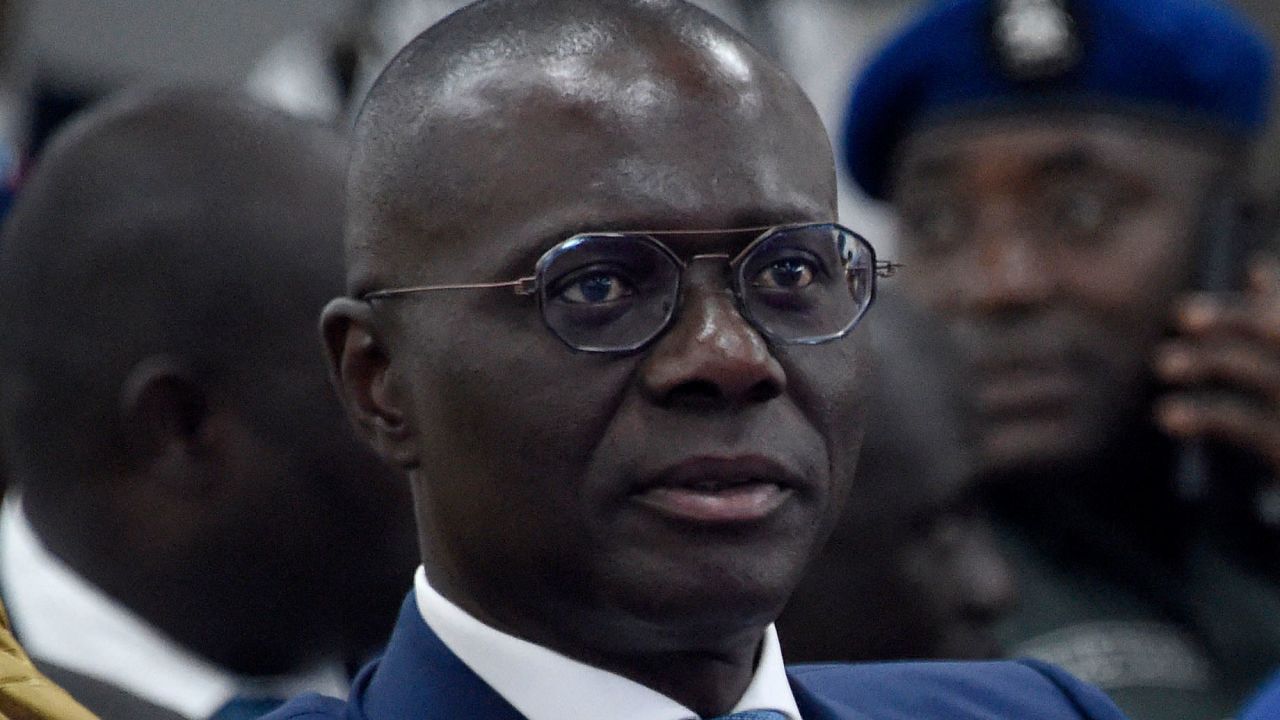 Lagos gubernatorial candidate of the ruling All Progressives Congress (APC) Babajide Sanwo-Olu is seen in Lagos on January 24, 2023.