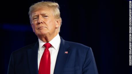 Former U.S. President Donald Trump speaks at the Conservative Political Action Conference (CPAC) at the Hilton Anatole on August 06, 2022 in Dallas, Texas.