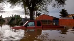 Photojournalist Alekz Londos shot this video of flooding on Sunday in Pajaro, California. He said he was not able to drive around the town because the water was too high. The video shows water almost up to the windows of some parked vehicles.