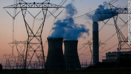 Plant Bowen, a coal-fired Georgia Power plant that drew a rebuke from a Google representative at a renewable energy conference, in Euharlee, Georgia on October 19, 2022.