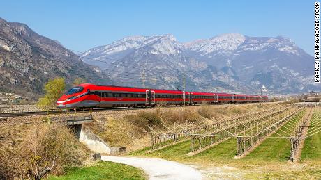 Italy&#39;s Frecciarossa high-speed train.