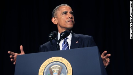 U.S. President Barack Obama speaks during the National Prayer Breakfast February 5, 2015 in Washington, DC. Obama reportedly spoke about groups like ISIS distorting religion and calling the Islamic terror group a &#39;death cult.&#39;