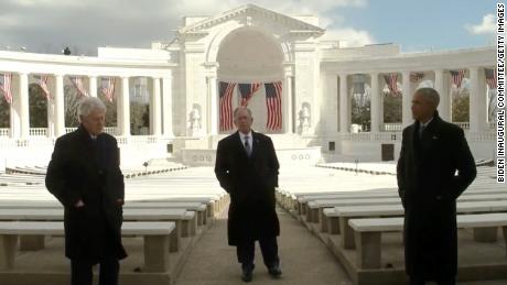 In this screengrab, (L-R) Former presidents Bill Clinton, Barack Obama, and George W. Bush speak during the Celebrating America Primetime Special on January 20, 2021. The livestream event hosted by Tom Hanks features remarks by president-elect Joe Biden and vice president-elect Kamala Harris and performances representing diverse American talent.  (Photo by Handout/Biden Inaugural Committee via Getty Images )