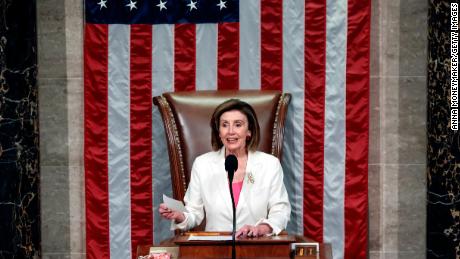 Speaker of the House Nancy Pelosi (D-CA) presides over the vote for the Build Back Better Act at the U.S. Capitol on November 19th, 2021 in Washington, DC. 