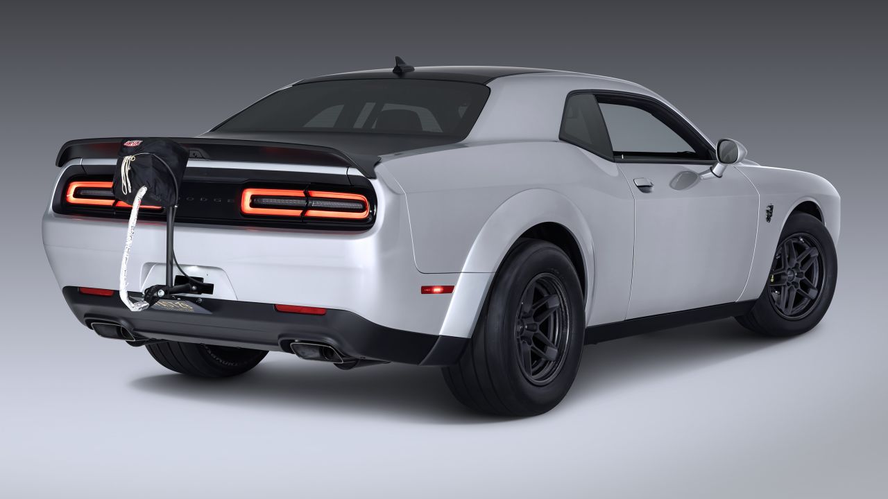 Options for the 2023 Dodge Challenger SRT Demon 170 include a Direct Connection Parachute Mounting System.