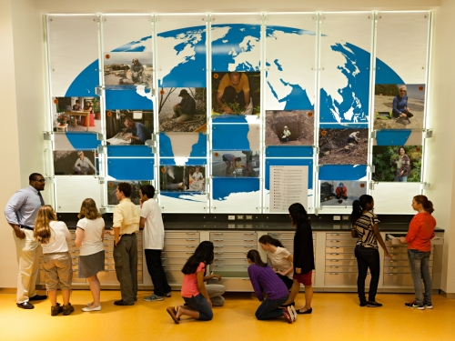 Visitors in Q?rius Education Center, National Museum of Natural History. Photo by James DiLoreto