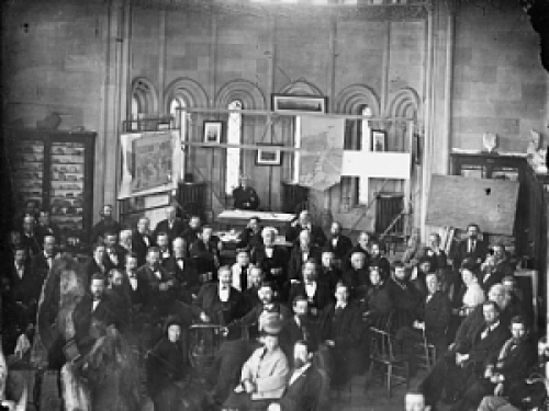National Academy of Sciences Meeting, Smithsonian Castle, 1874