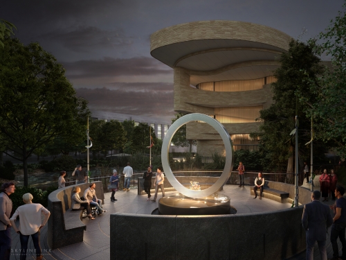 artists rendering of memorial