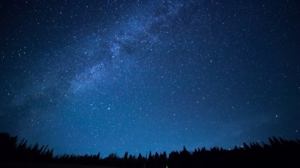 View of the night sky from Yellowstone National Park