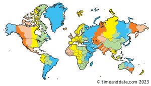 Time zone map