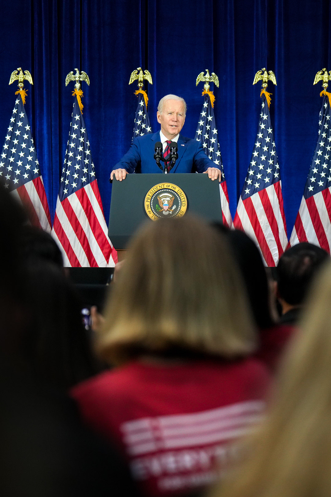 President Biden delivers remarks in Monterey Park, California. 