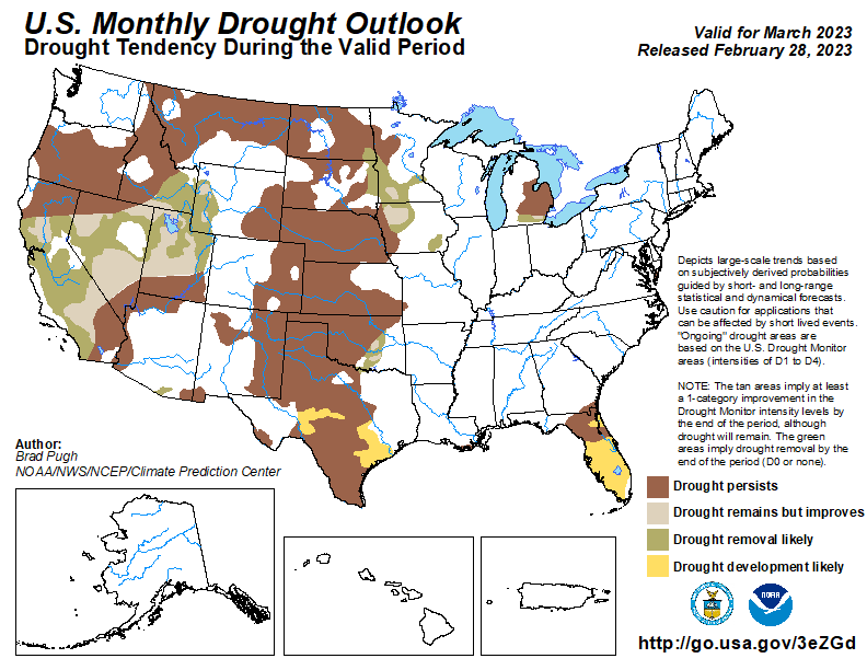 United States Monthly Drought Outlook