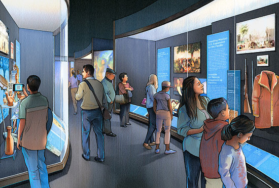 Artist illustration of future museum gallery