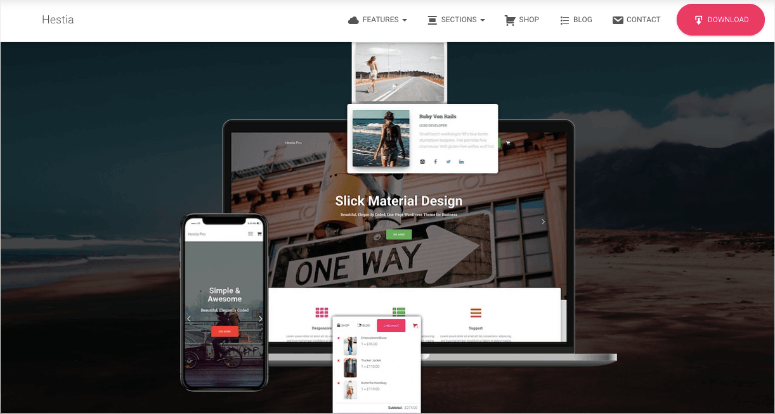 hestia wordpress theme