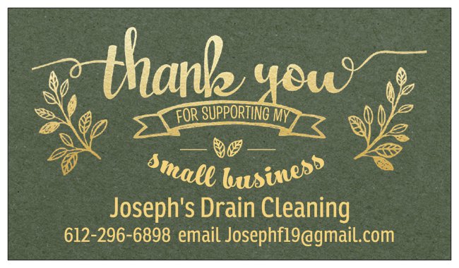 Joseph's Drain Cleaning Logo