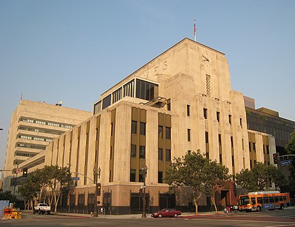 Los Angeles Times Building, corner of 1st/Spring