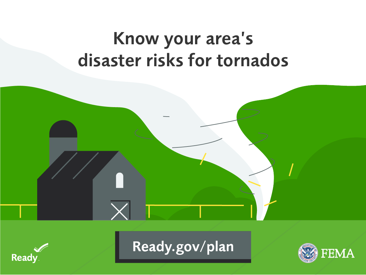 Know your area's disaster risks for tornados