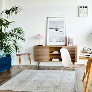 The interior of a modern house on a sunny day