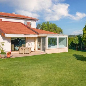 Country house with a big backyard