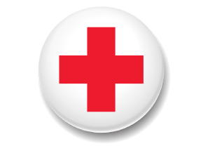 Red Cross on white background