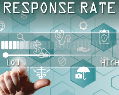 Response rate meter with low and high markings