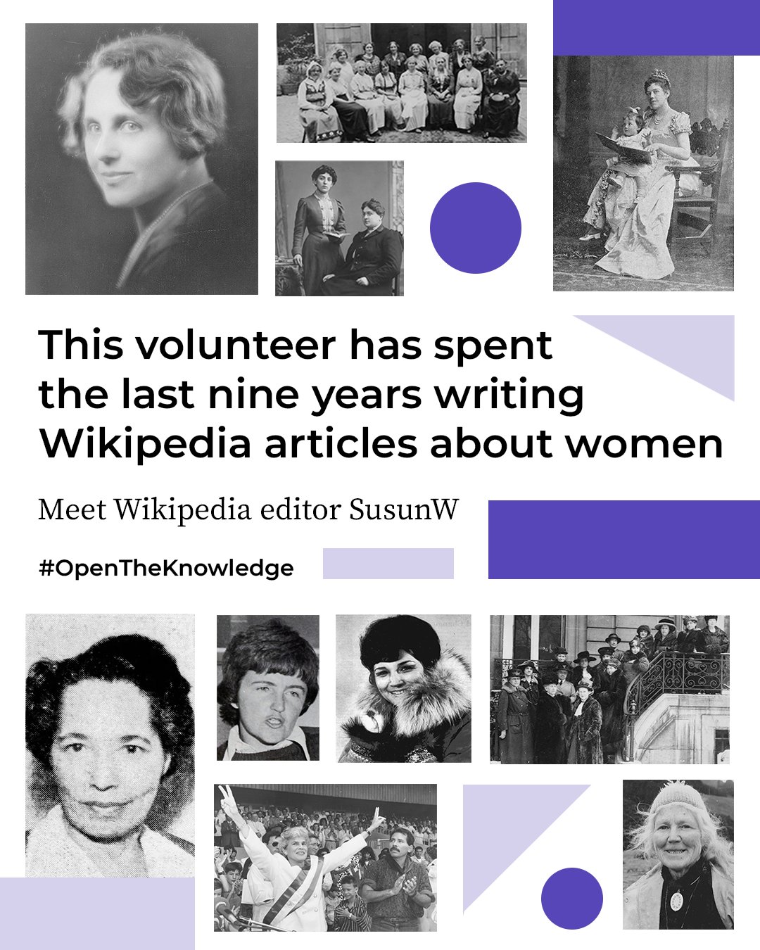 This volunteer has spent the last nine years writing Wikipedia articles about women. Meet Wikipedia editor SusunW #OpenTheKnowledge