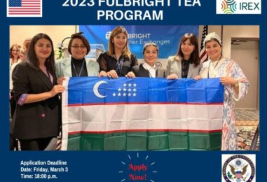 “THE FULBRIGHT TEACHING EXCELLENCE AND ACHIEVEMENT (TEA)” DASTURIGA ONLAYN ARIAZALAR QABUL QILINMOQDA