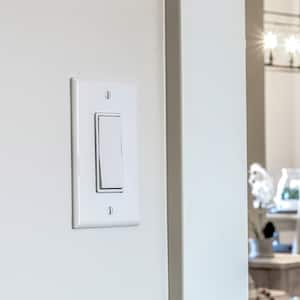 Light switch on wall