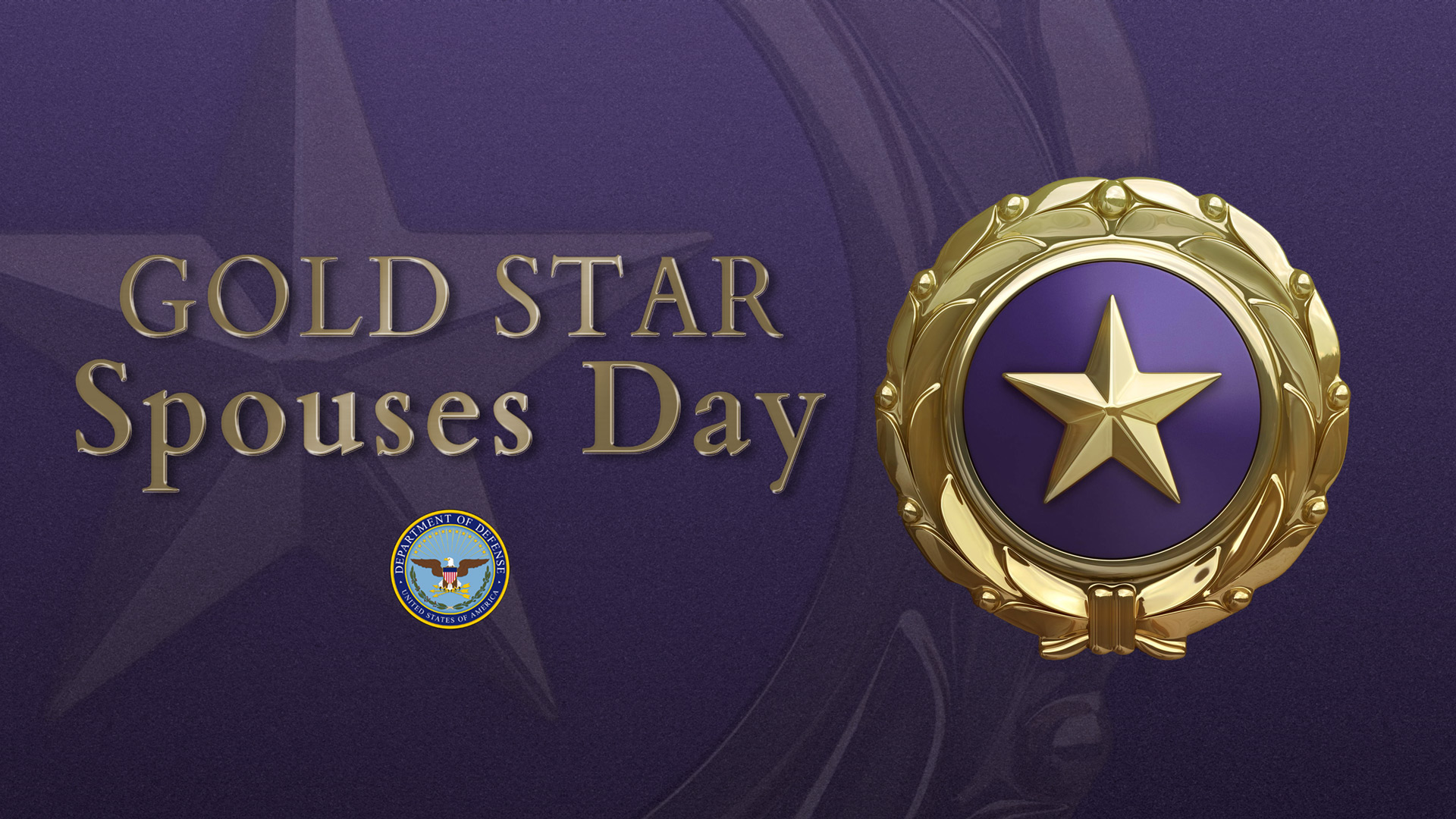 Gold Star Spouses Day graphic produced by Defense Media Activity. 