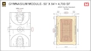 Gymnasium Module - 50' X 94' = 4,700 Sq. Ft. Graphic