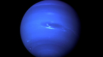 Neptune, as imaged by the Voyager 2 spacecraft.