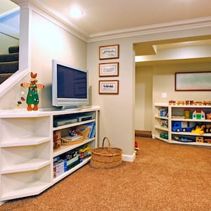 The basement of a house used as a playroom