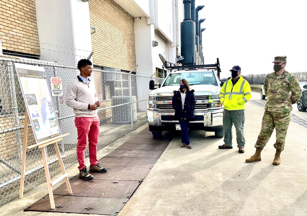 IN THE PHOTO, Memphis District Commander Col. Zachary Miller and other district members held a ribbon-cutting ceremony symbolizing the victory and celebration of completing yet another significant project. (USACE photo by Jessica Haas)