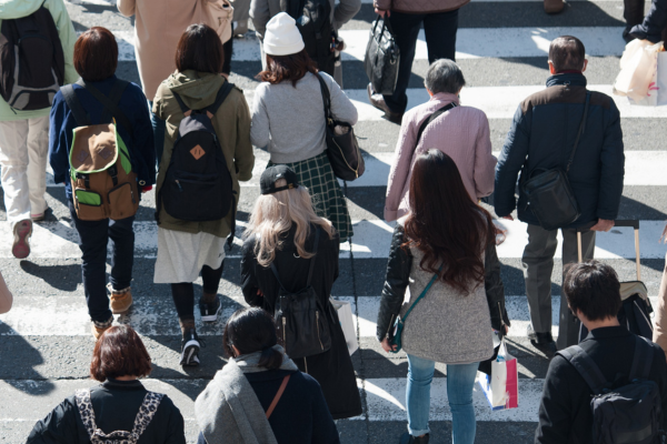 decorative image of a busy street