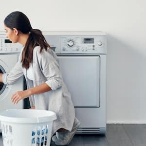 A woman doing her laundry