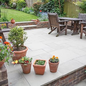  luxury patio with beautiful landscaping 