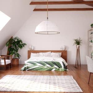 A bright bedroom in an attic