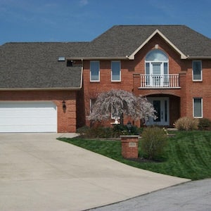 brick house, colonial house, exterior home