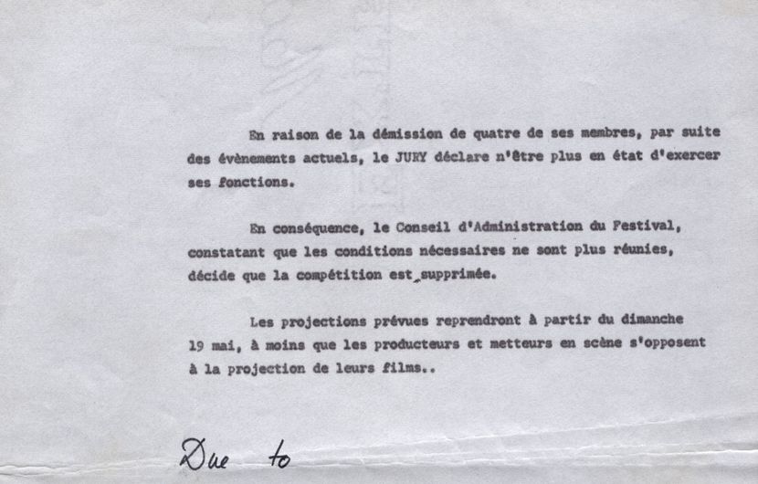 Après la démission de quatre membres du Jury, le Festival décide de maintenir les projections mais de supprimer la Compétition © FDC