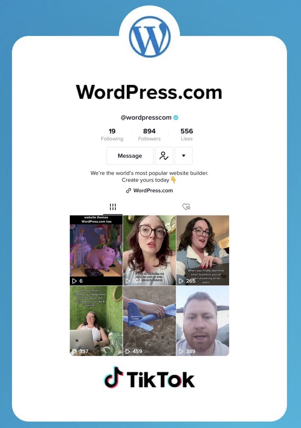 WordPress.com TikTok account