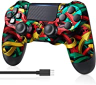 MOOGOLE PS4 Controller Wireless, with USB Cable/1000mAh Battery/Dual Vibration/6-Axis Motion Control/3.5mm Audio Jack/Multi Touch Pad/Share Button, PS4 Controller Compatible with PS4/Slim/Pro/PC