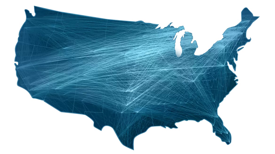 A map of the U.S.