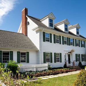 Two story country house with chimney