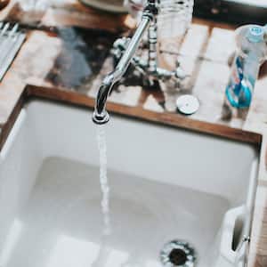 Water flowing into sink