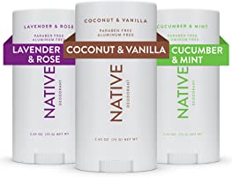 Native Deodorant | Natural Deodorant for Women and Men, Aluminum Free with Baking Soda, Probiotics, Coconut Oil and Shea...