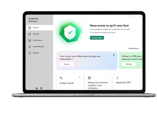 Défense complète contre les cyber-états avec Kasperky Premium