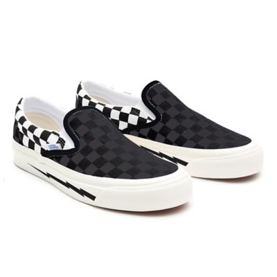 Customs+Checkerboard+Lighting+Bolt+Slip-On+Wide+Fit