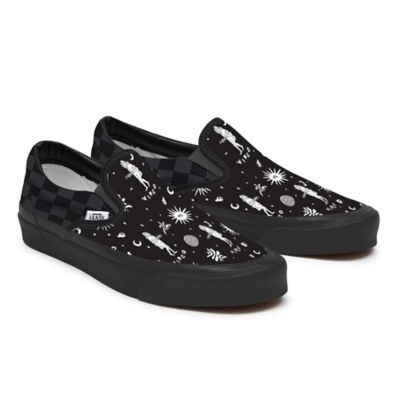 Customs+B%26W+Zodiac+Virgo+Black+Checkerboard+Slip-On